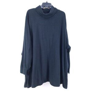 Woman Within Black Turtleneck Shirt Womens Size 5X 38/40 Long Sleeve Casual Plus